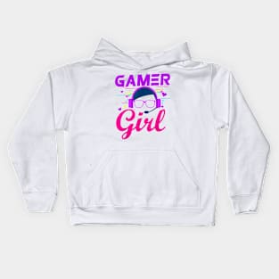 Gamer Girl Cute Gaming Kids Hoodie